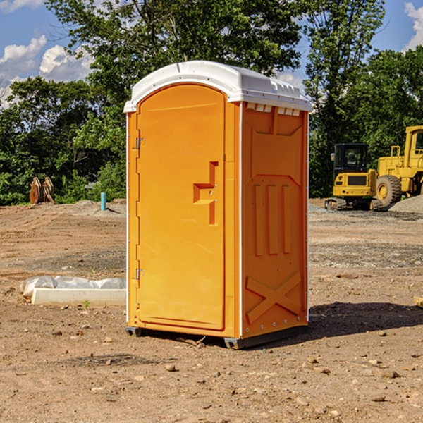 how often are the portable restrooms cleaned and serviced during a rental period in Otter Lake Michigan